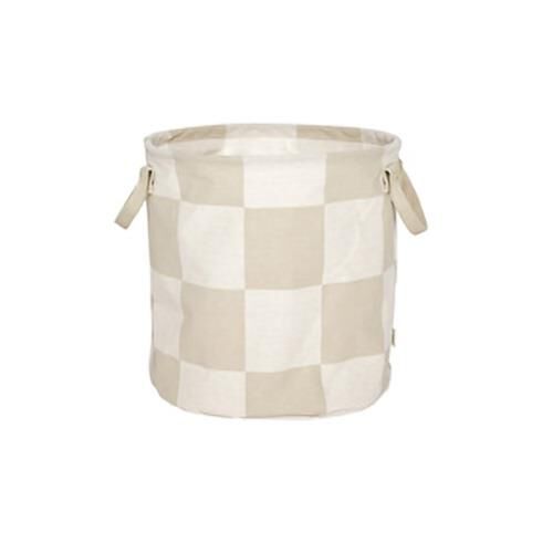 OYOY Chess Laundry/Storage Basket Medium Clay/Offwhite